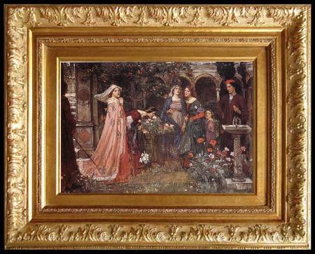 framed  John William Waterhouse The Enchanted Garden, Ta3142-1